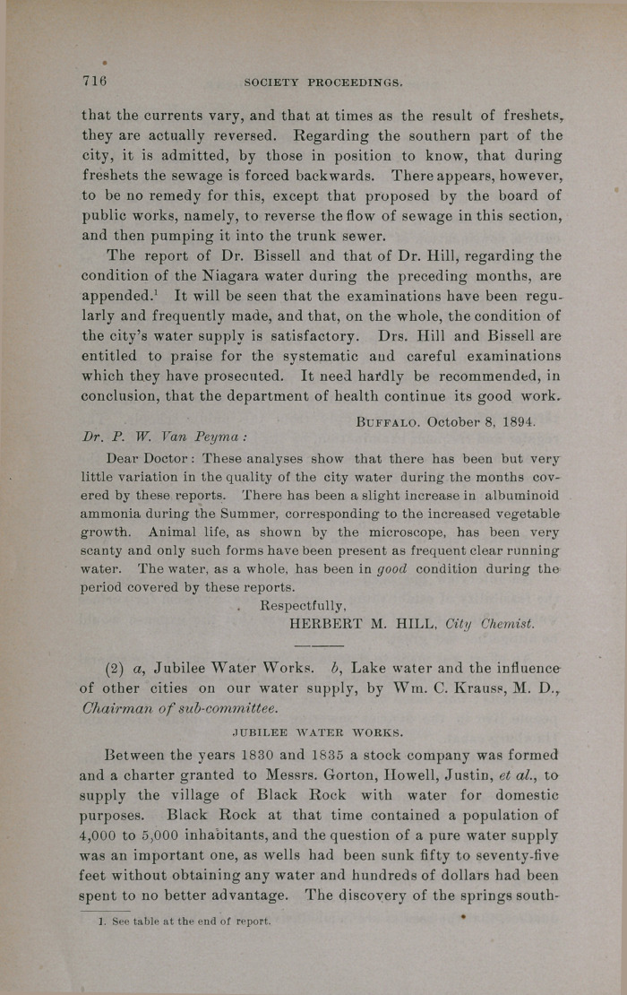 Buffalo Academy of Medicine: Meeting Held October 9, 1894.