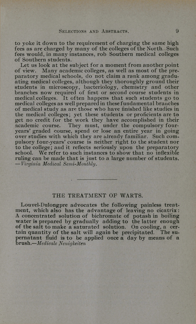 The Treatment of Warts.