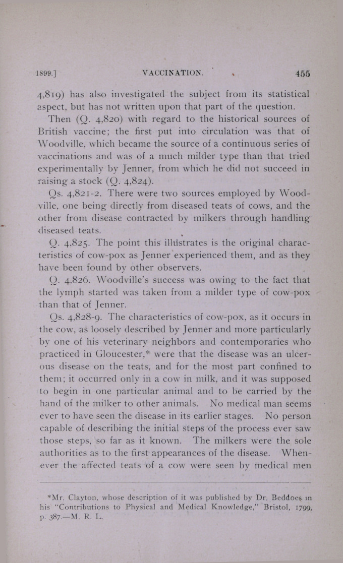 Vaccination in the Light of the Royal British Commission.