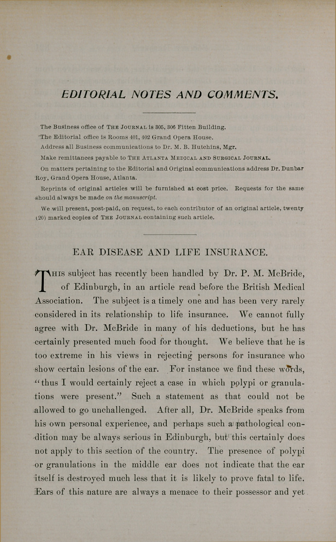 Ear Disease and Life Insurance.