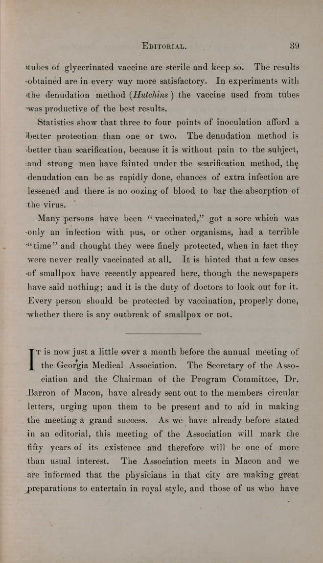 Vaccination and Smallpox.