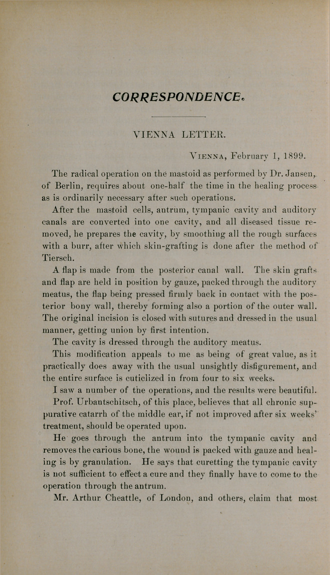 Vienna Letter.