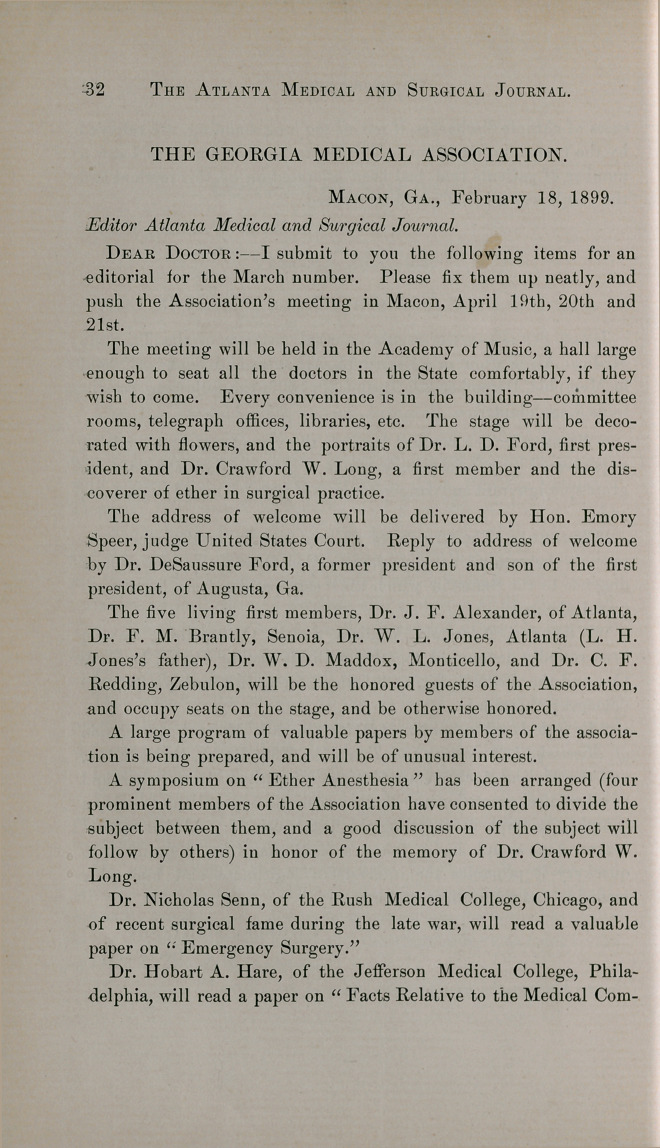 The Georgia Medical Association.