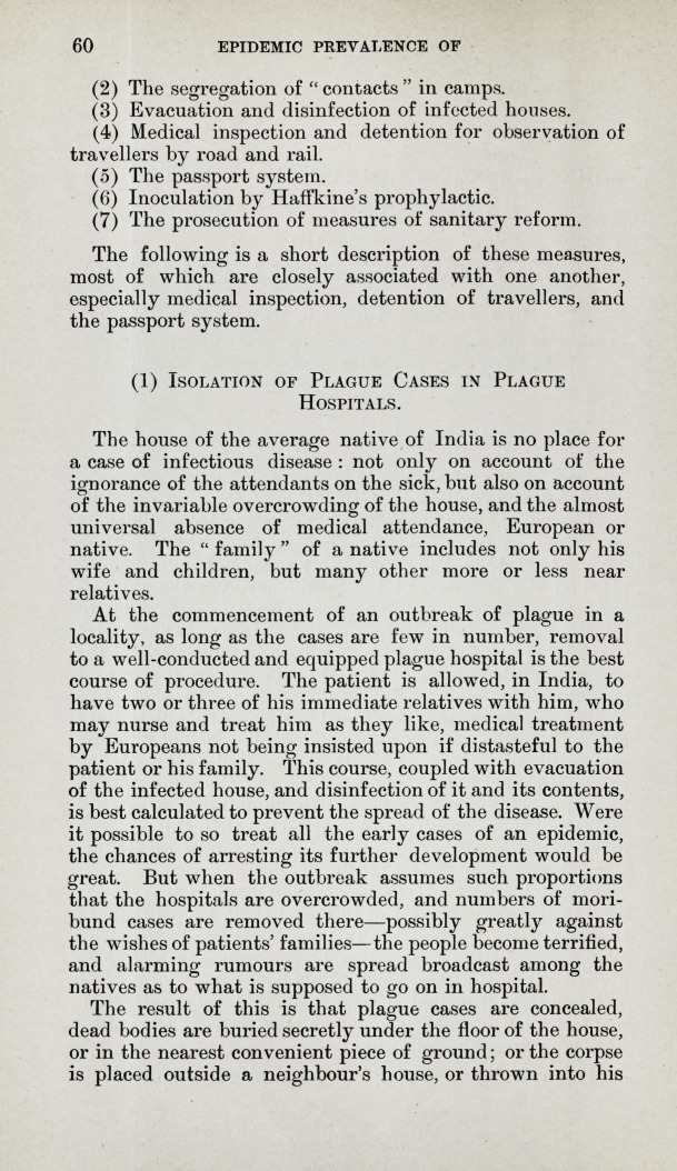 Some Preventive Measures Adopted in the Presidency of Madras during the Late Epidemic Prevalence of Plague in India.