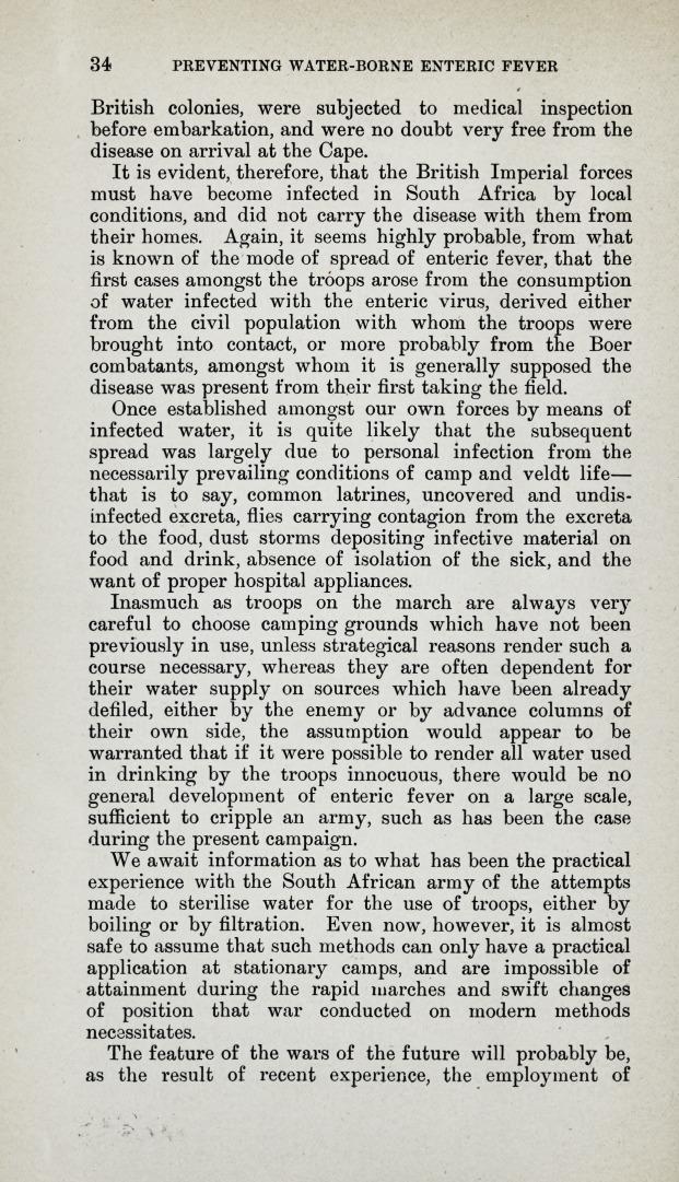 A Suggested Method of Preventing Water-Borne Enteric Fever among Armies in the Field.