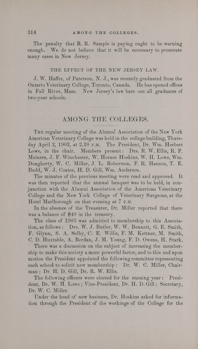 Among the Colleges.