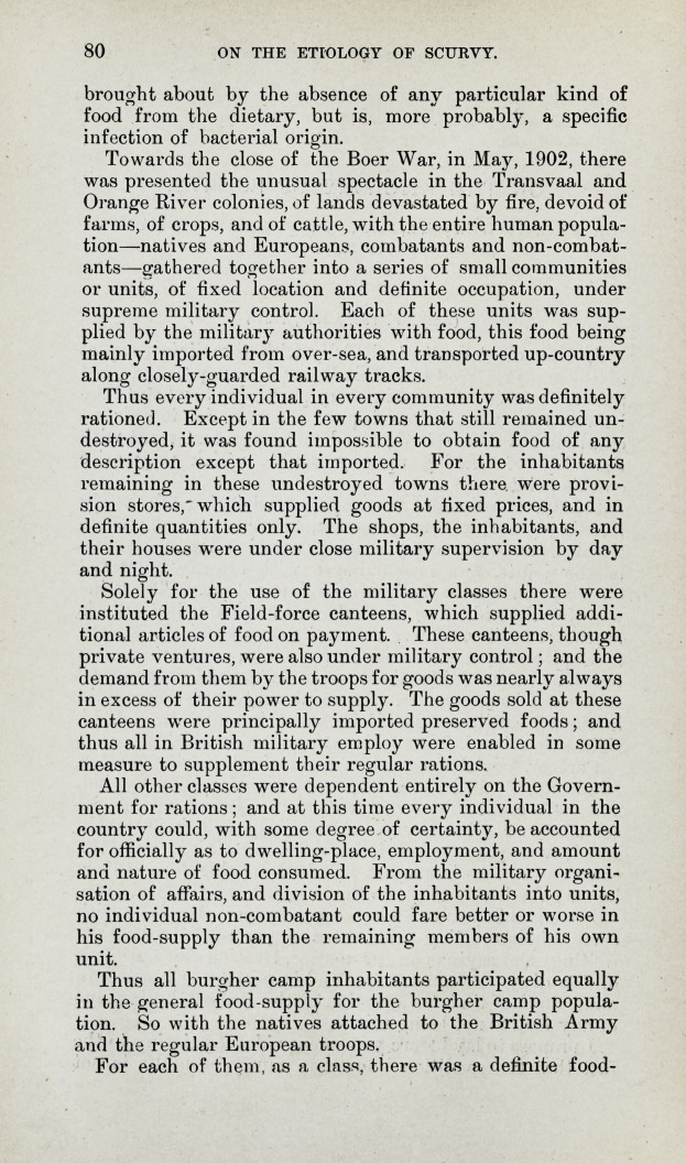On the Etiology of Scurvy.