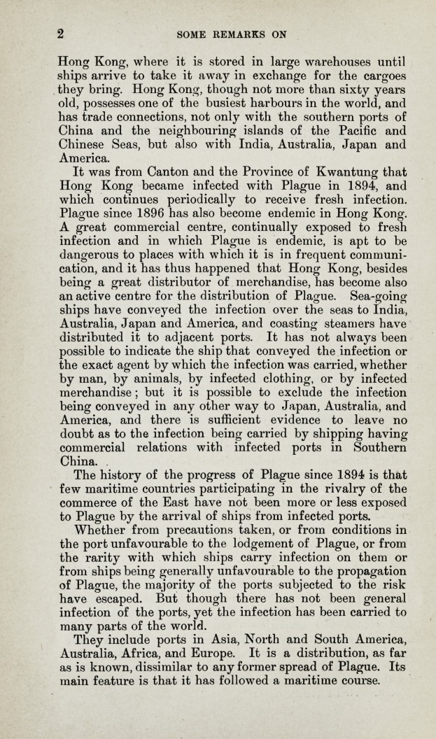 Some Remarks on the Epidemiology of Plague.