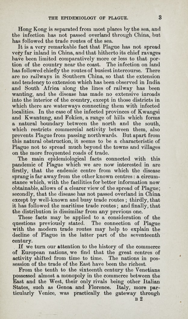 Some Remarks on the Epidemiology of Plague.