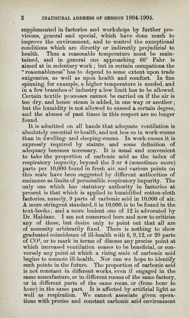 The Epidemiological Aspects of Industrial Diseases: Inaugural Address of Session 1904-1905.