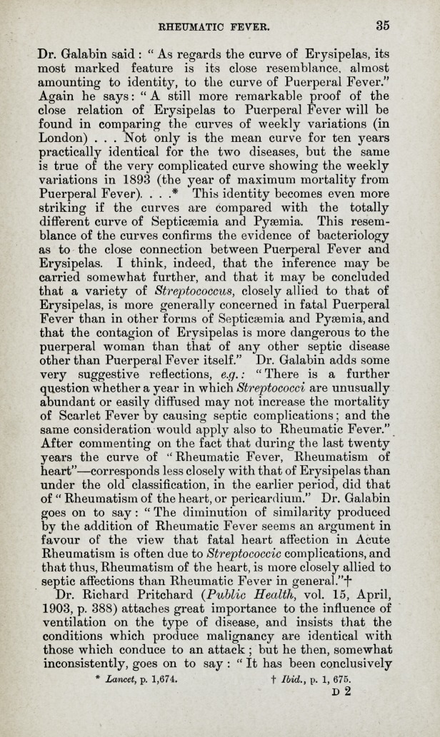 A Contribution to the Etiology of Rheumatic Fever.