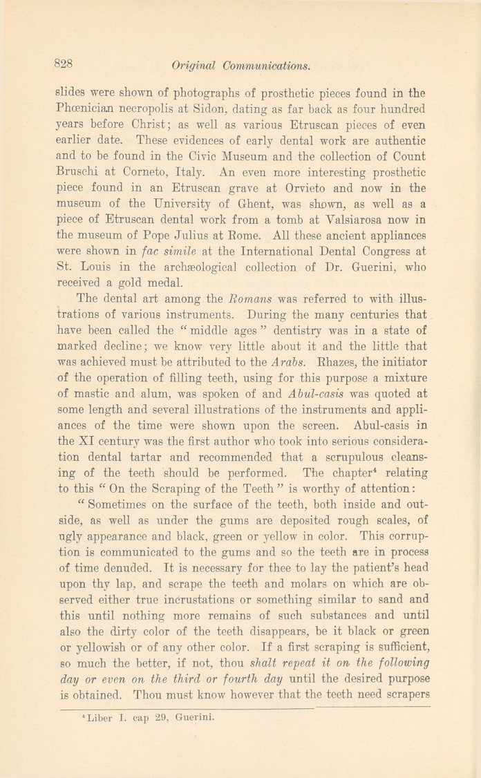 On the History of Dentistry from the Earliest Times to the Founding of the Profession by Hayden and Harris; with Special Reference to the Immediate Publication of Such a Work in English.