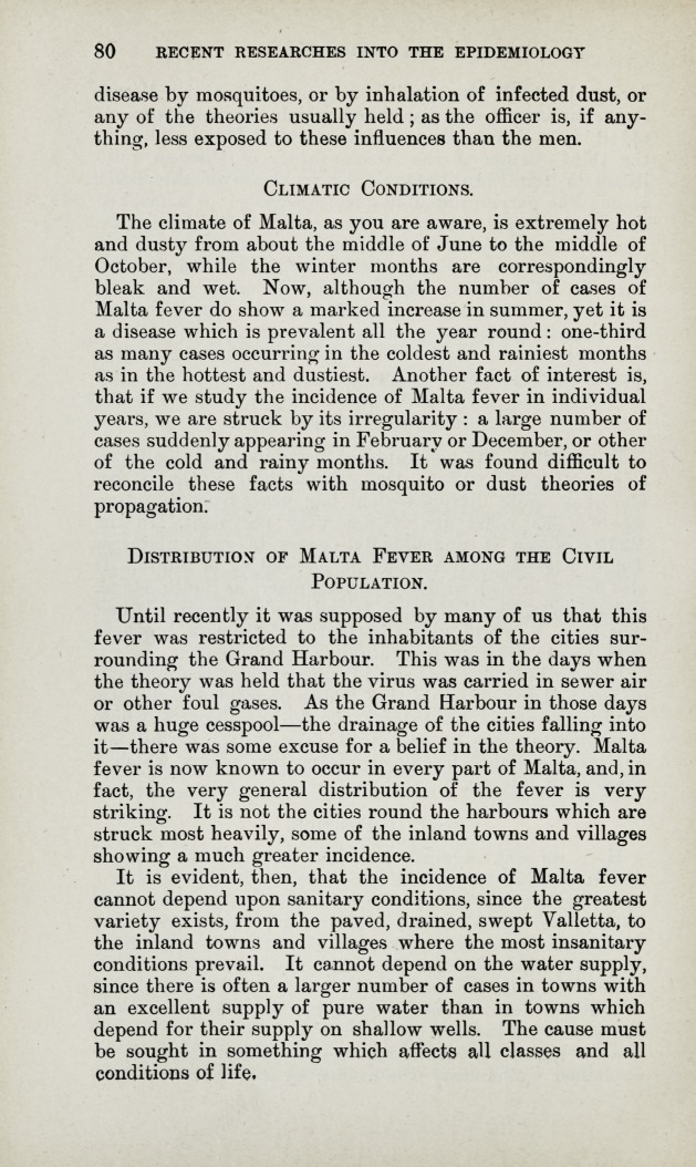 Recent Researches into the Epidemiology of Malta Fever.