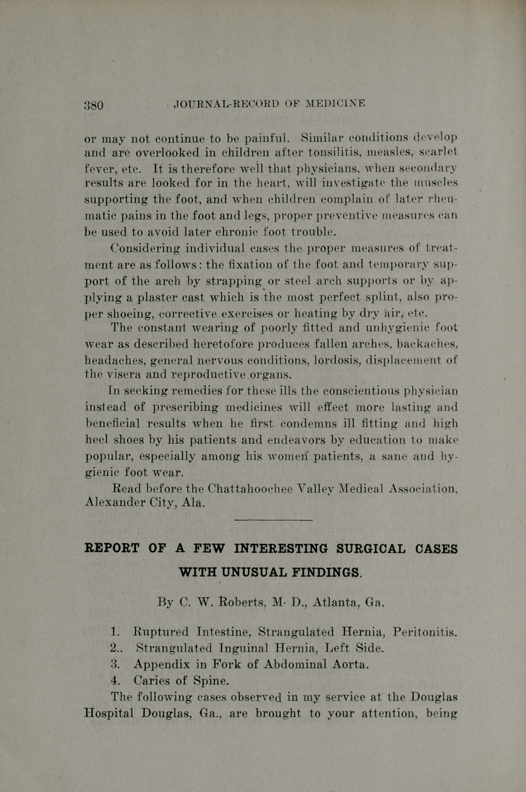 Report of a Few Interesting Surgical Cases with Unusual Findings.