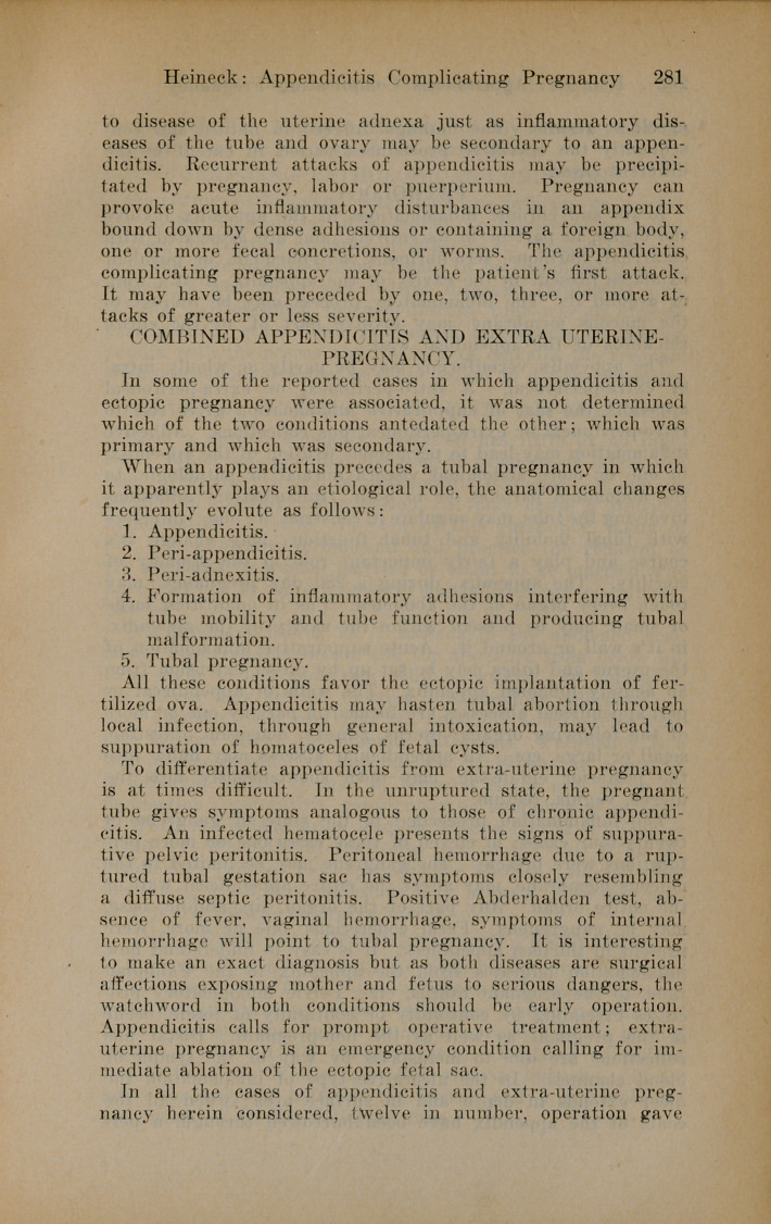 Apendicitis Complicating Pregnancy.