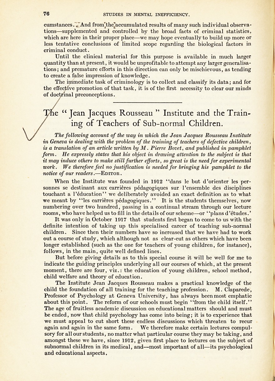 The Biological Factor in Criminal Conduct.