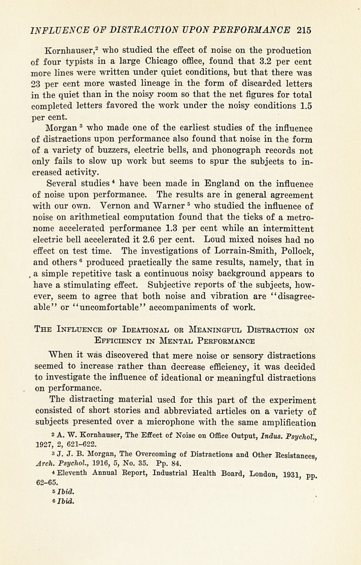 The Influence of Distraction upon Mental Test Performance.