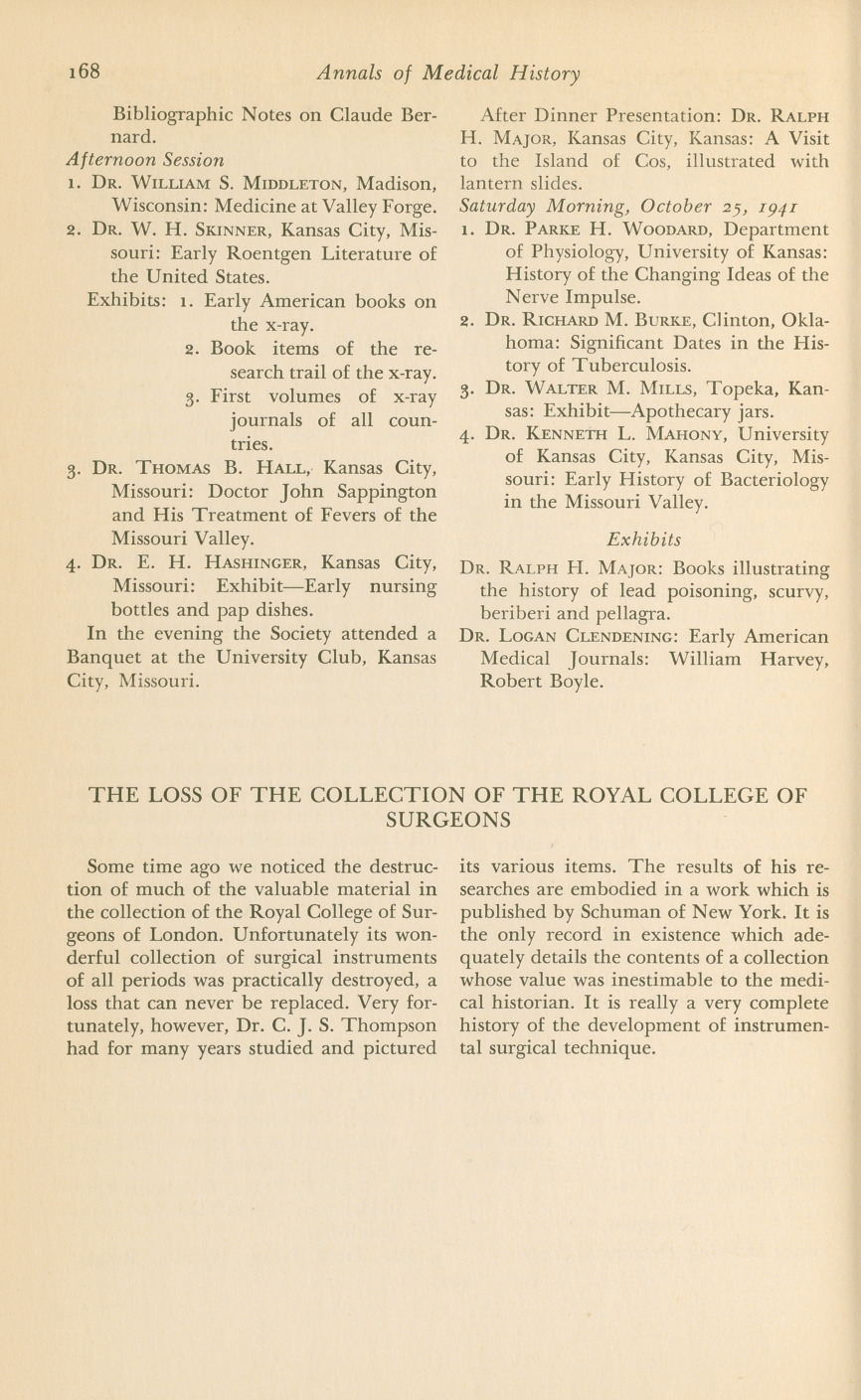 American Association of the History of Medicine.