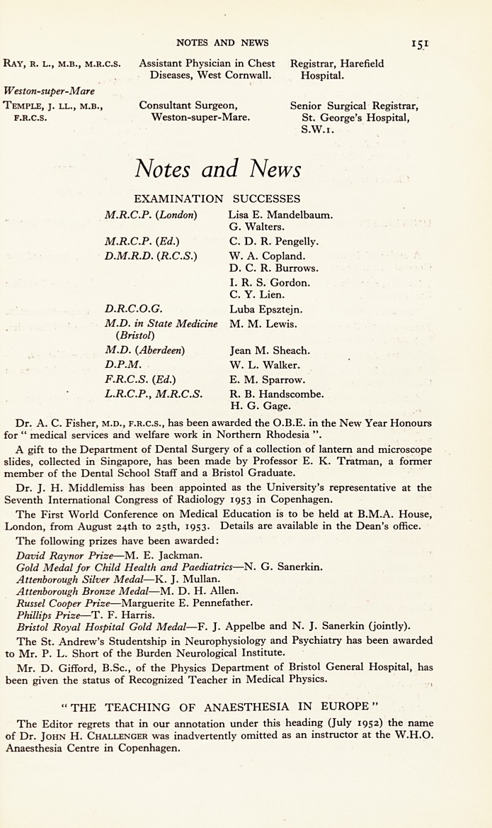 Notes and News.