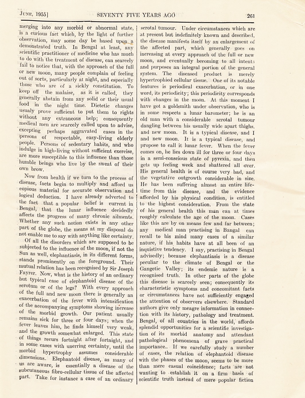 Seventy Five Years Ago.