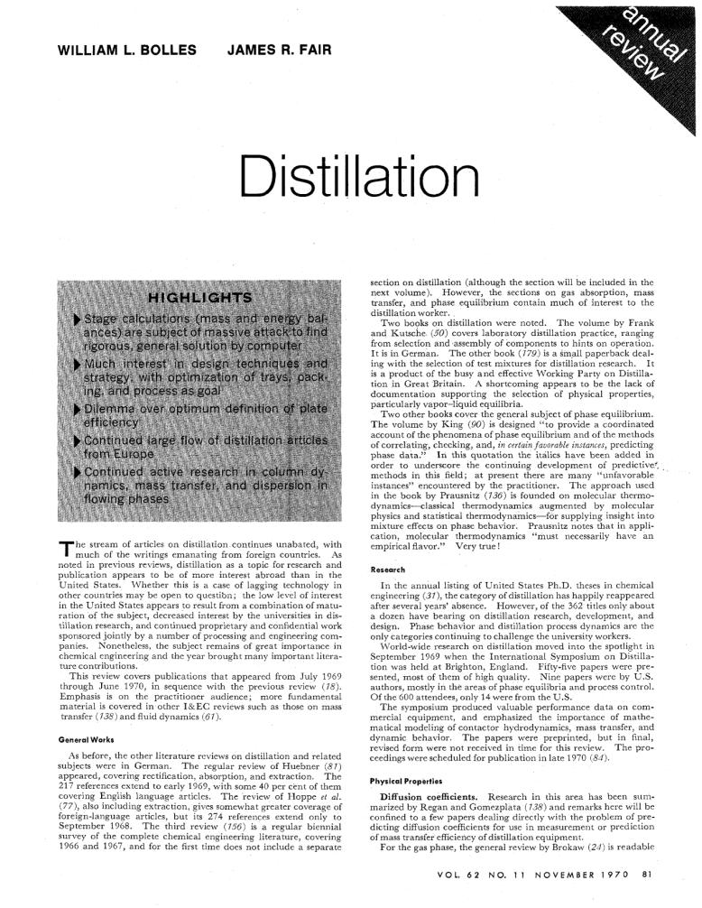 Distillation