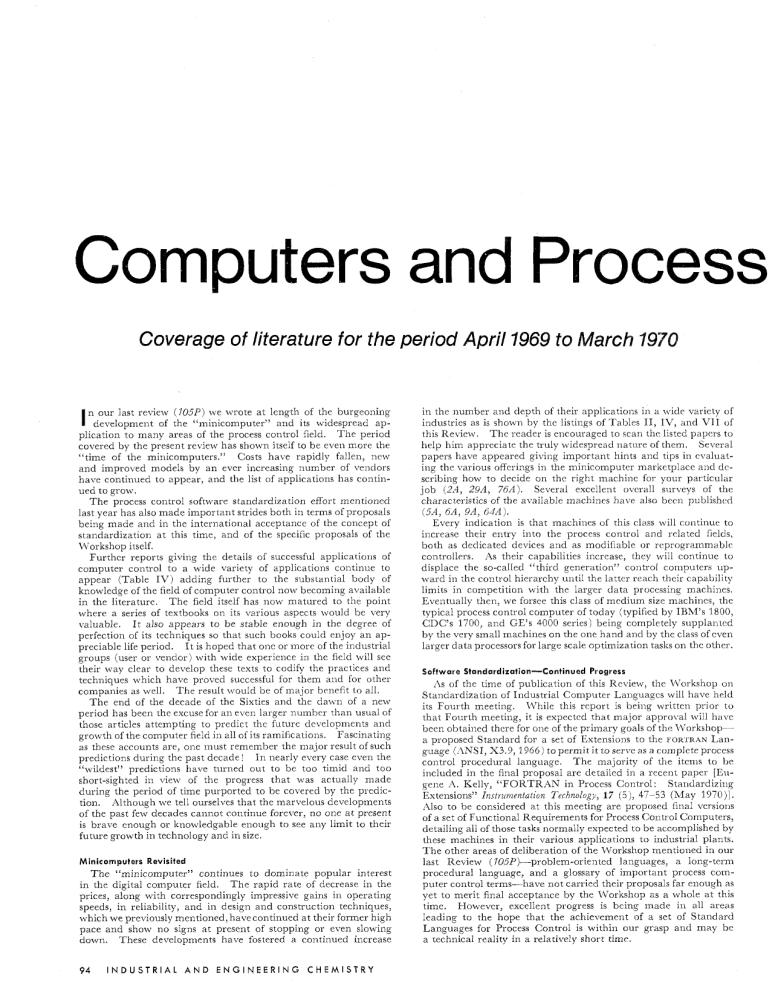 Computers and Process Control—Fundamentals