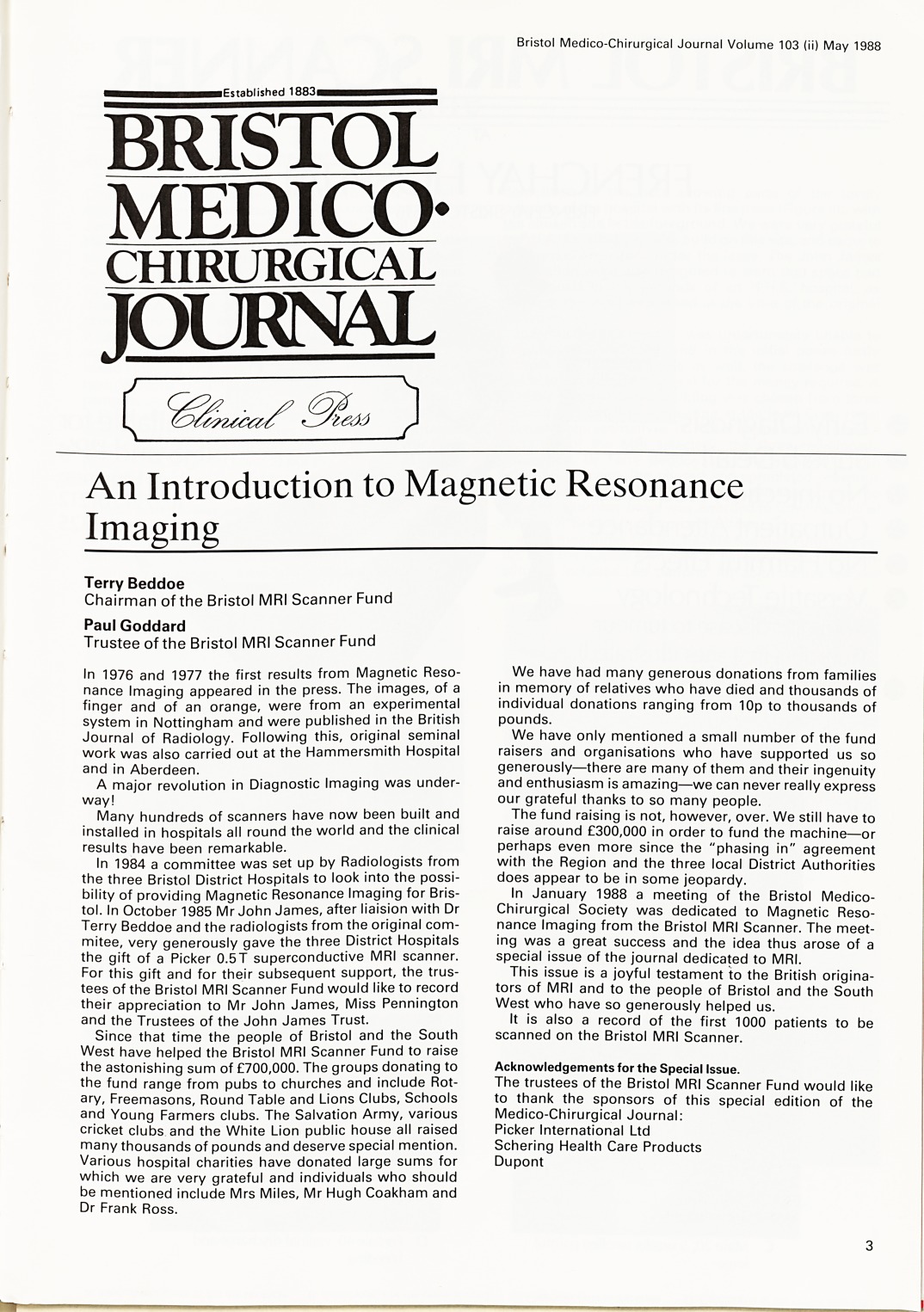 An Introduction to magnetic resonance imaging.