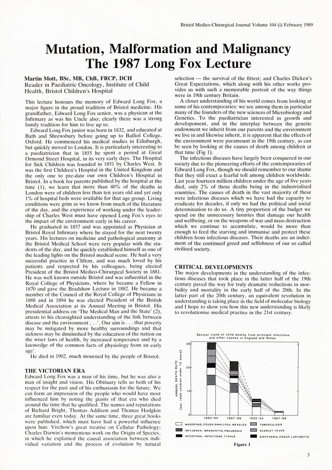 Mutation, malformation and malignancy. The 1987 Long Fox lecture.