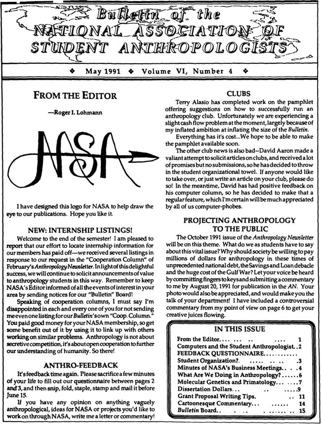 Bulletin of the National Association of Student Anthropologists