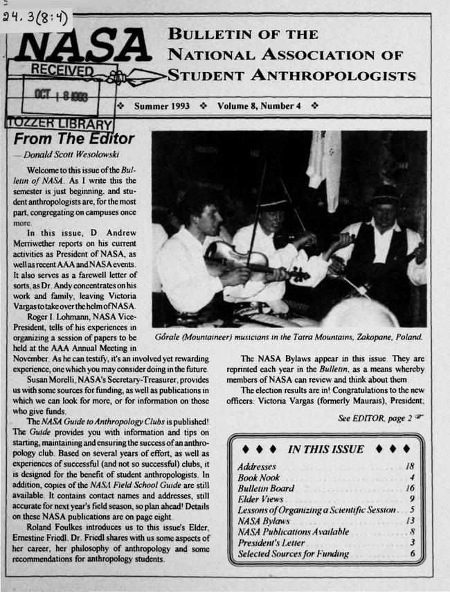 Bulletin of the National Association of Student Anthropologists