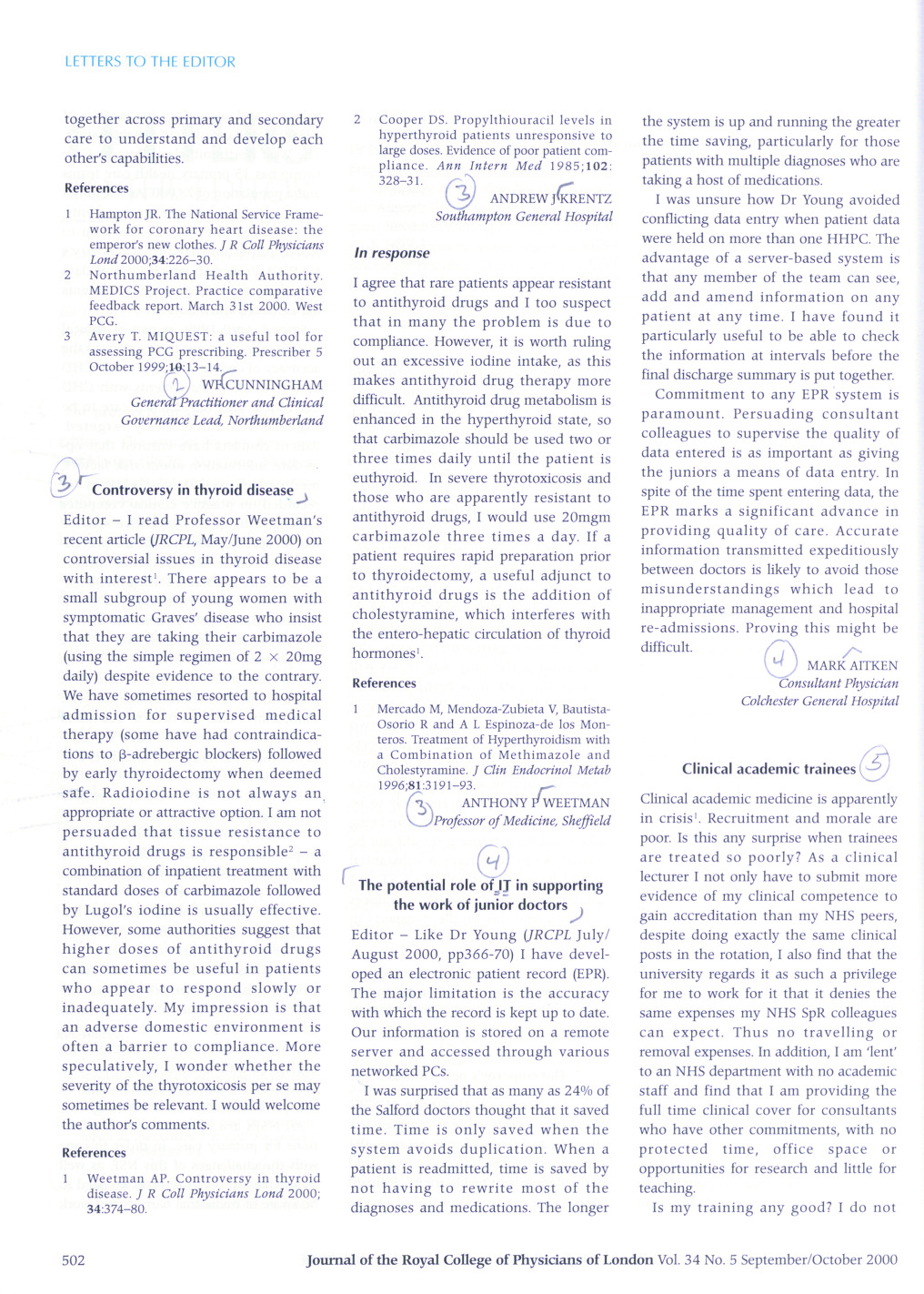 The potential role of IT in supporting the work of junior doctors.