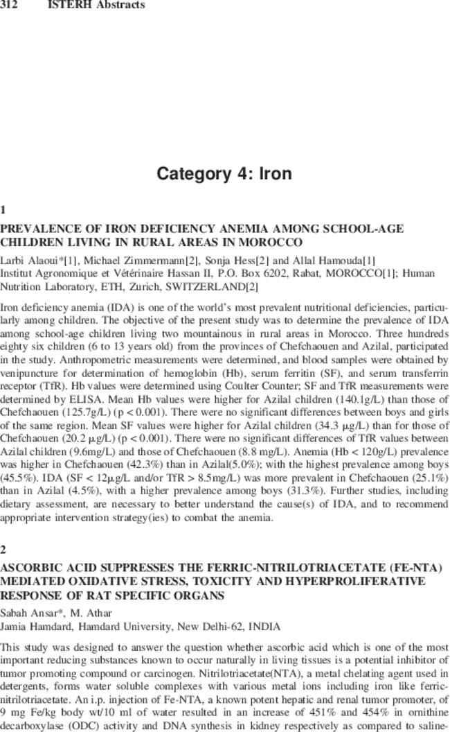 Category 4: Iron