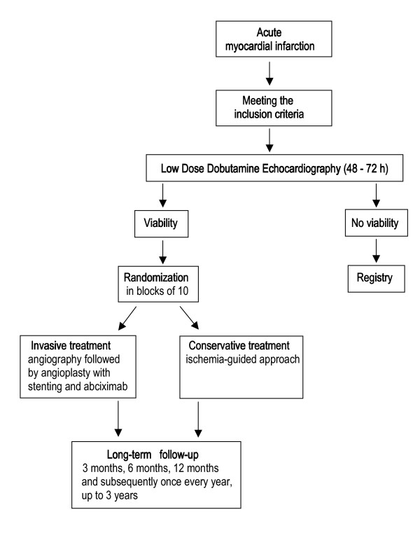 Early and long-term outcome of elective stenting of the infarct-related artery in patients with viability in the infarct-area: Rationale and design of the Viability-guided Angioplasty after acute Myocardial Infarction-trial (The VIAMI-trial).