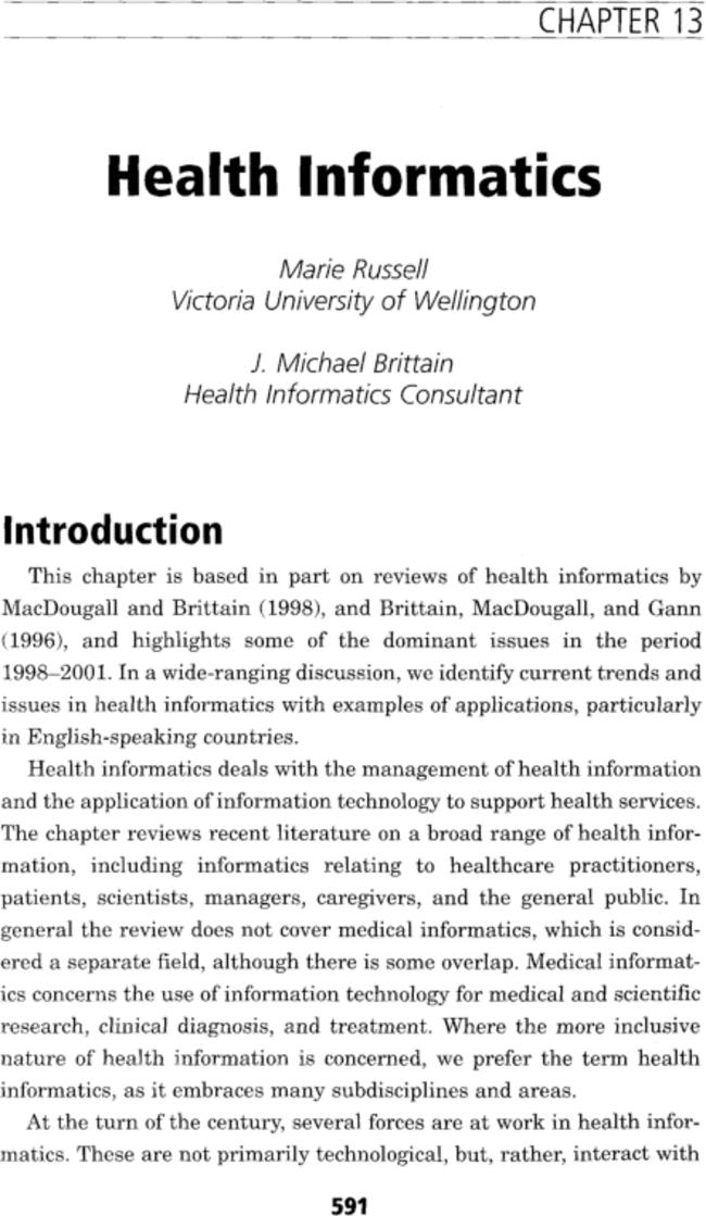 Health informatics