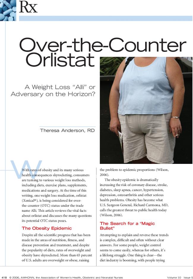 Over-the-Counter Orlistat