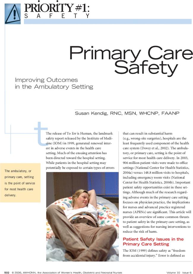 Primary Care Safety