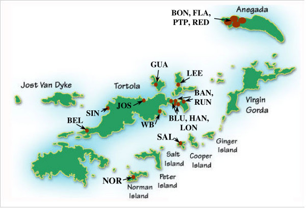 Variable hydrology and salinity of salt ponds in the British Virgin Islands.