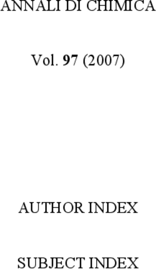 Author Index / Subject Index 2007