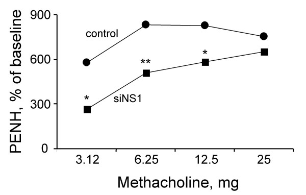 Respiratory syncytial virus infection in Fischer 344 rats is attenuated by short interfering RNA against the RSV-NS1 gene.