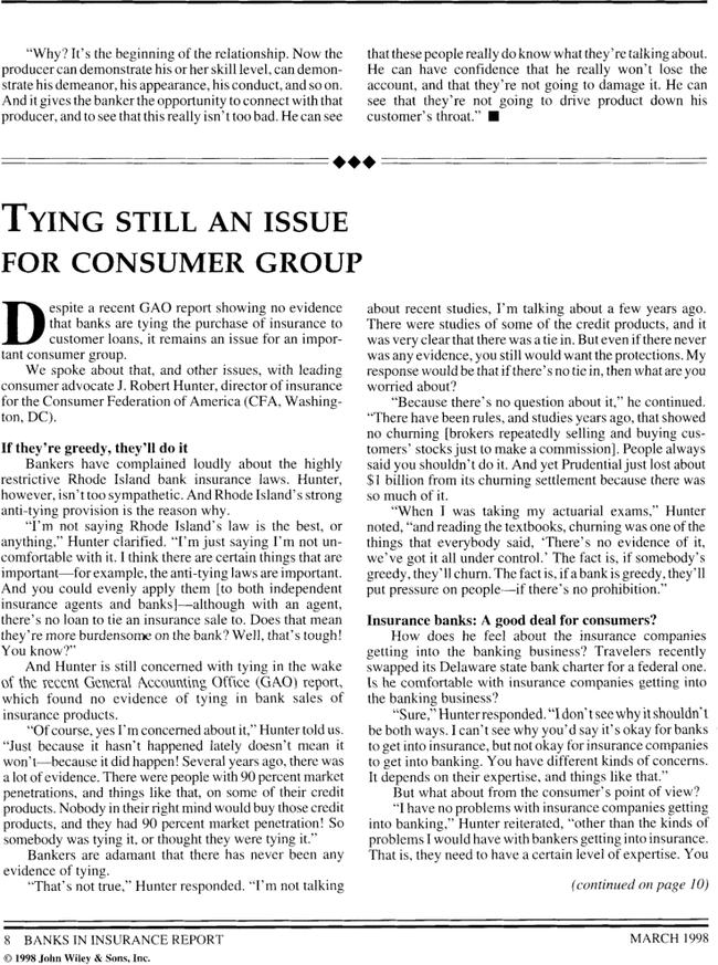 Tying still an issue for consumer group