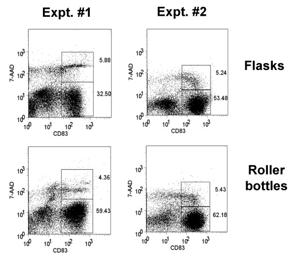 A new approach for the large-scale generation of mature dendritic cells from adherent PBMC using roller bottle technology.