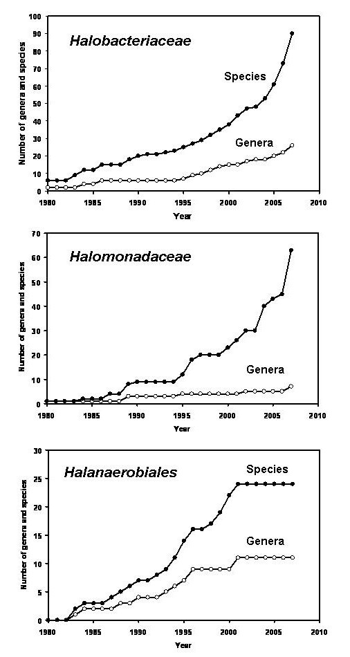 Microbial life at high salt concentrations: phylogenetic and metabolic diversity.