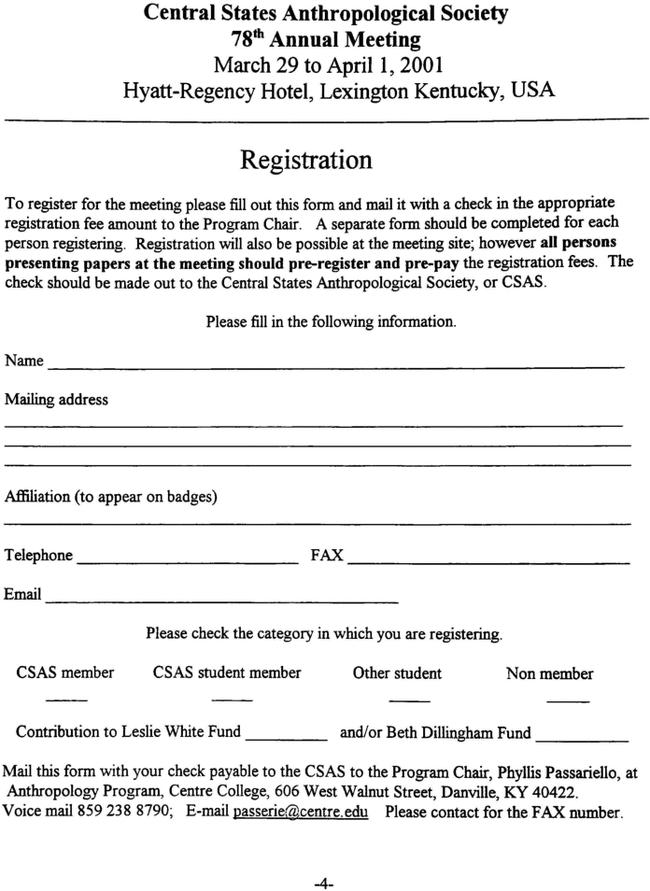 Registration and proposal forms