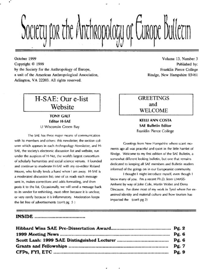 Journal of the Society for the Anthropology of Europe