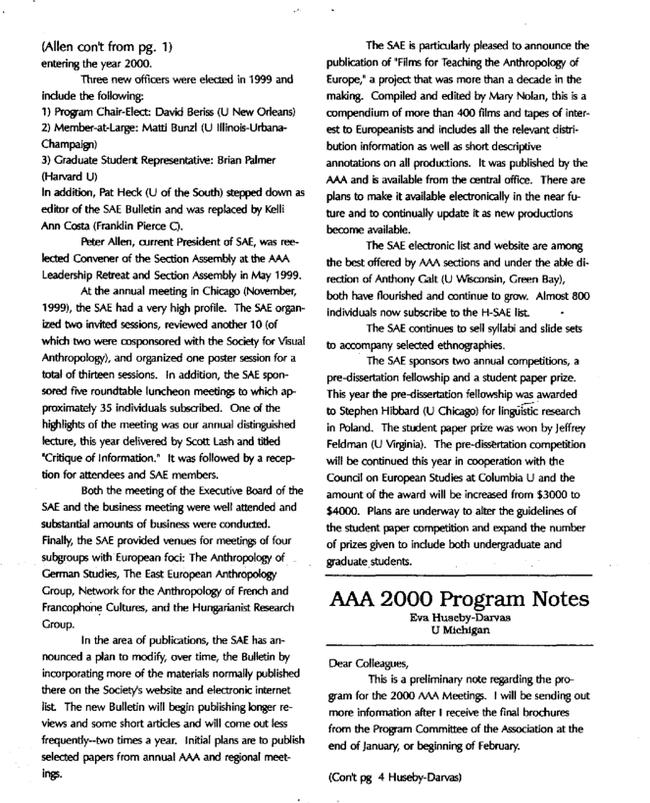 AAA 2000 Program Notes