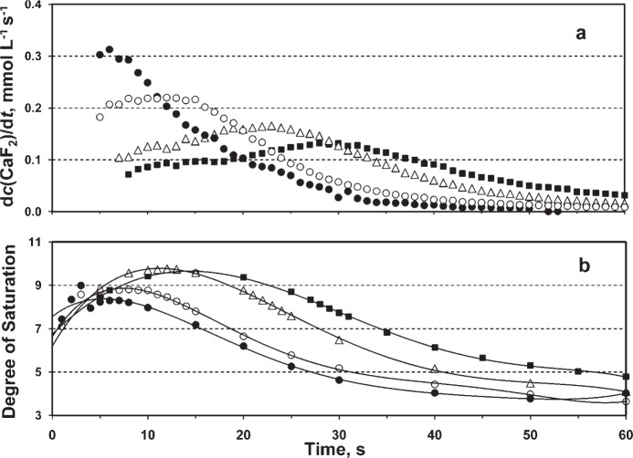 Calcium Fluoride Precipitation and Deposition From 12 mmol/L Fluoride Solutions With Different Calcium Addition Rates.