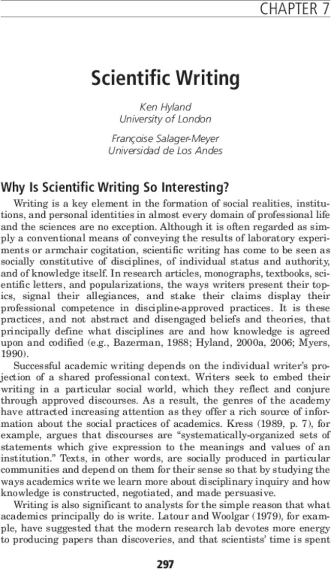 Scientific writing