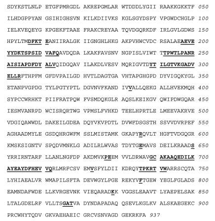 Primary Structure Revision and Active Site Mapping of E. Coli Isoleucyl-tRNA Synthetase by Means of Maldi Mass Spectrometry.
