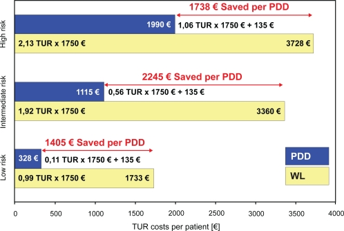 Photodynamic diagnosis for superficial bladder cancer: do all risk-groups profit equally from oncological and economic long-term results?