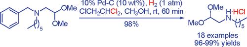 Highly Chemoselective Pd−C Catalytic Hydrodechlorination Leading to the Highly Efficient N-Debenzylation of Benzylamines